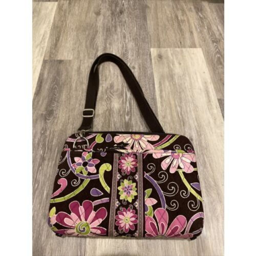 Vera Bradley Purple Punch Hard Case Quilted Padded Ipad Tablet Crossbody